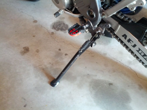 Modified DRZ400S Kickstand for SM Wheels