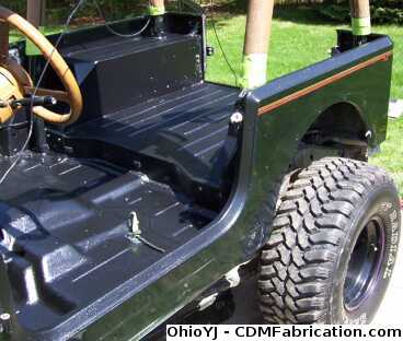 Bed lined Jeep Tub