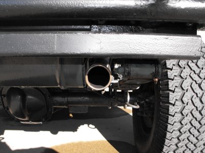 Exhaust tip on Jeep