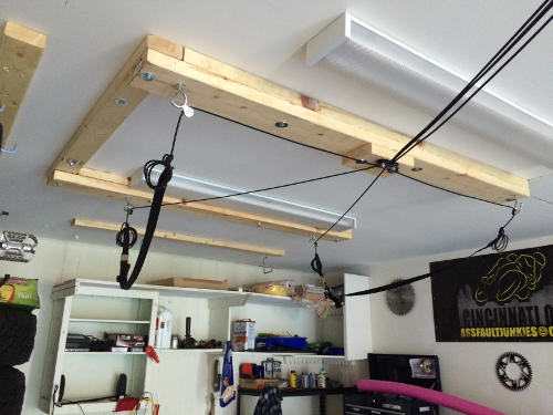 Hardtop pulley lift system Harken Hoist