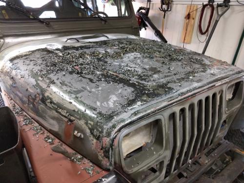 Paint Stripper on Jeep Hood