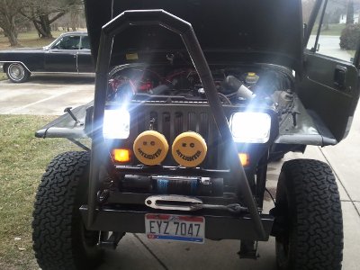 HELLA with HIDs on a YJ