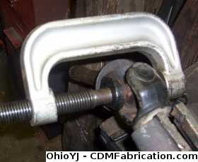 Using a ball joint tool to remove axle joints