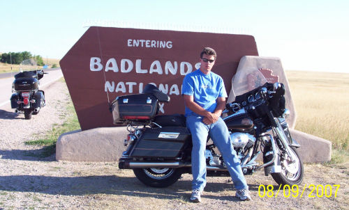 Harley in Badlands